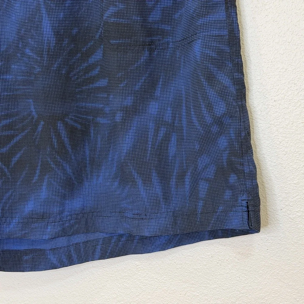 Columbia Swim Trunks Mens Sz 3X Blue Print Elastic‎ Drawstring Waist No Lining